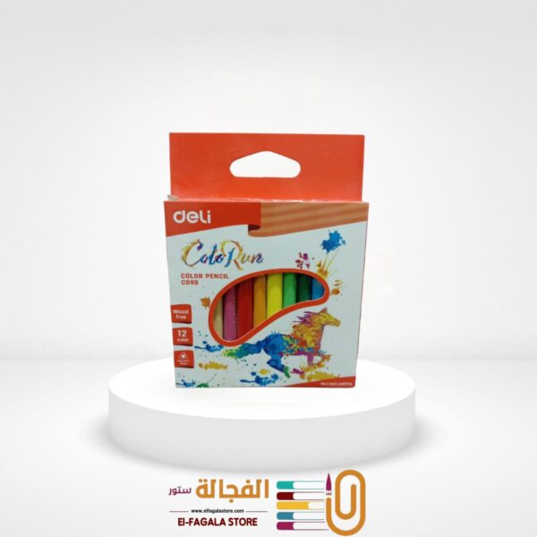 علبة الوان خشب 12لون قصير - Deli C099